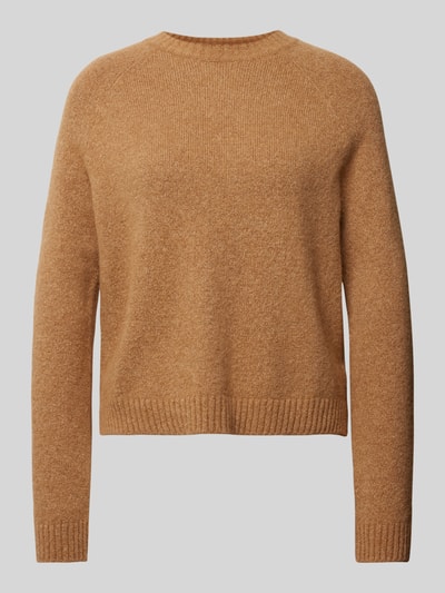 BOSS Gebreide pullover van alpacamix met ronde hals Camel - 2