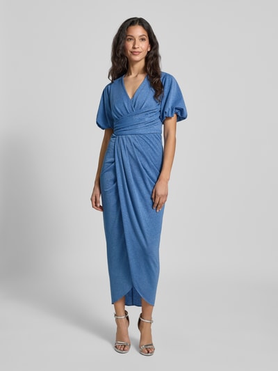 V by Vera Mont Cocktailjurk in wikkellook Lichtblauw - 4