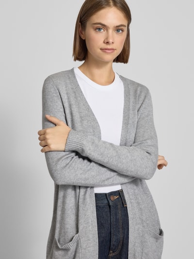 Only Regular Fit Cardigan aus Viskose-Mix Modell 'LESLY' Hellgrau Melange 3
