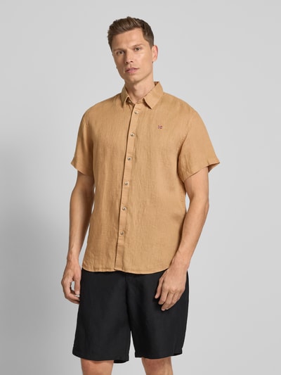 Napapijri Koszula casualowa z listwą guzikową Beżowy 4
