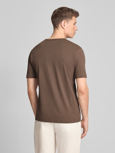 Marc O'Polo Regular Fit T-Shirt aus reiner Baumwolle Dunkelbraun 5