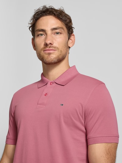 Christian Berg Men Regular Fit Poloshirt mit Logo-Stitching Rose 3