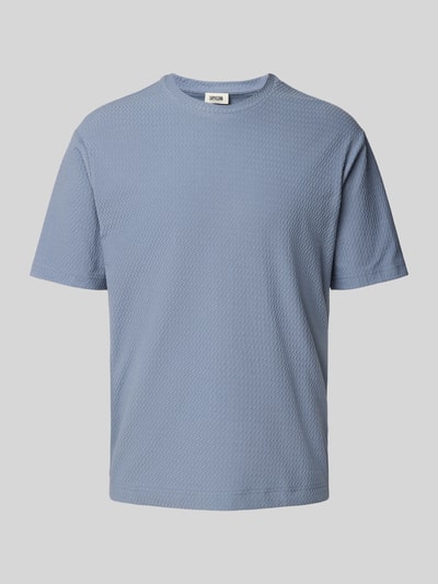 DRYKORN T-Shirt mit geripptem Rundhalsausschnitt Modell 'GILBERD' Blau 2