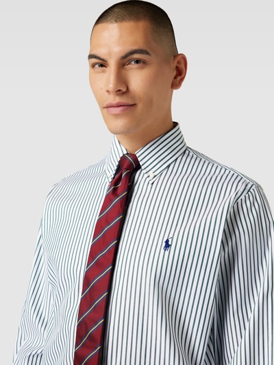 Polo Ralph Lauren Regular Fit Business-Hemd mit Streifenmuster Gruen 3