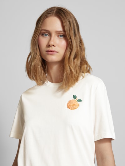 Vila T-shirt z okrągłym dekoltem model ‘SYBIL’ Biały 3