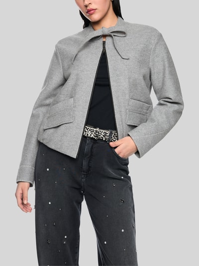 Marc Cain Blouson aus Wolle mit Schleifendetail Mittelgrau 4