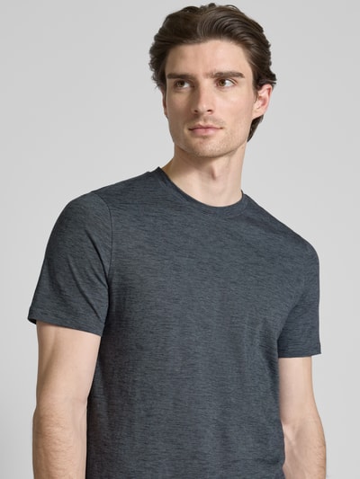 MCNEAL T-Shirt mit geripptem Rundhalsausschnitt Dunkelblau 3