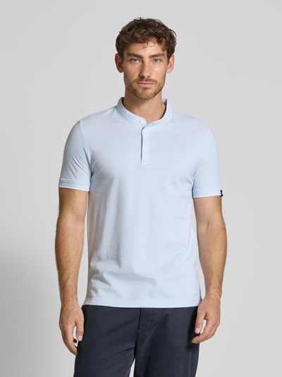 Tom Tailor Denim Regular Fit Poloshirt aus reiner Baumwolle Hellblau 4