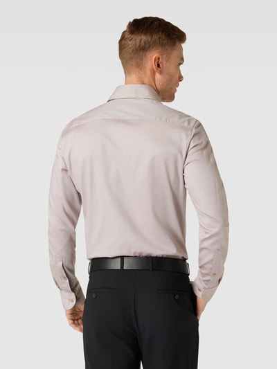 Profuomo Slim Fit Business-Hemd mit Haifischkragen Modell 'CUTAWAY' Beige 5