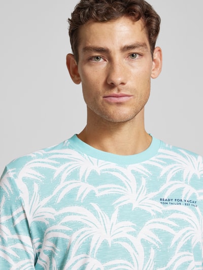 Tom Tailor T-shirt met all-over motief Lagune - 3