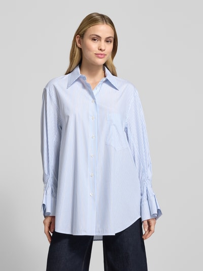 JOOP! Overhemdblouse met knoopsluiting, model 'Benice' Lichtblauw - 4