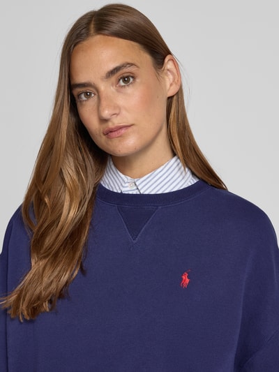 Polo Ralph Lauren Oversized Sweatshirt mit gerippten Abschlüssen Marine 3