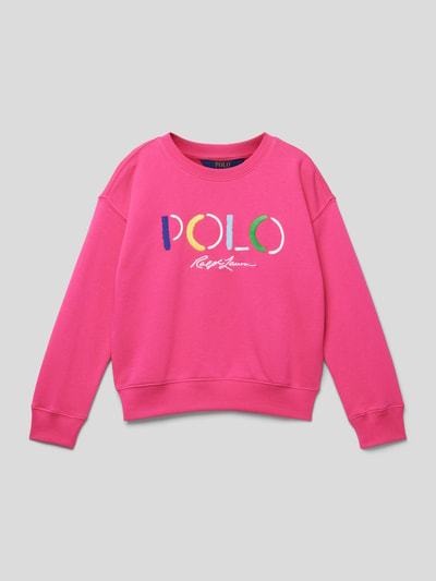 Polo Ralph Lauren Teens Bluza z wyhaftowanym logo Mocnoróżowy 1