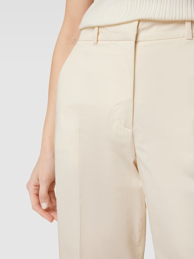 Calvin Klein Womenswear Slim Fit Bundfaltenhose mit Label-Stitching Offwhite 3