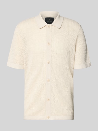 JACK & JONES Premium Regular Fit Freizeithemd in Strick-Optik Modell 'Owen' Beige 2