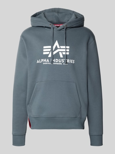 Alpha Industries Hoodie met labelprint Lichtblauw - 2