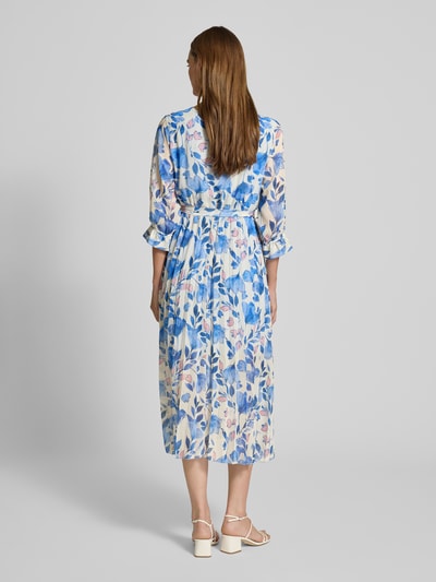 ZABAIONE Midikleid mit V-Ausschnitt Ocean 5