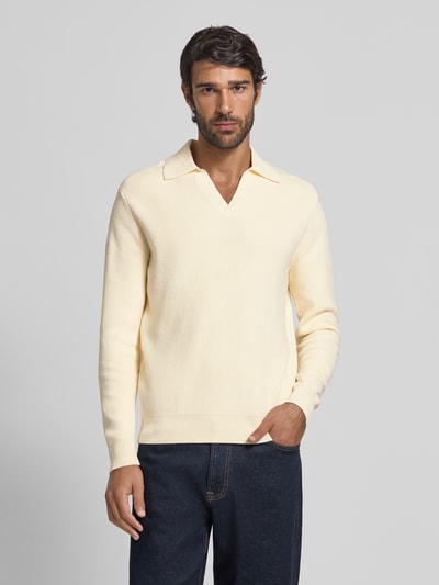 Matinique Gebreide pullover met ribboorden, model 'kollo' Offwhite - 4