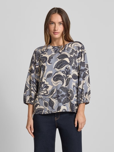 comma Bluzka z wiskozy z rękawami o dł. 3/4 Szaroniebieski 4