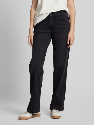 Smith and Soul Wide leg jeans in 5-pocketmodel, model 'Sina' Zwart - 4