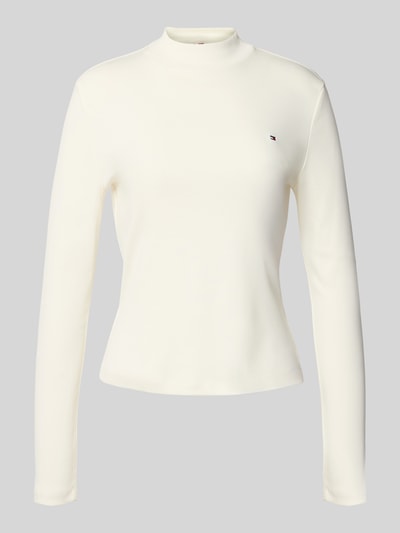 Tommy Hilfiger Bluzka z długim rękawem o kroju slim z czystej bawełny Biały 2