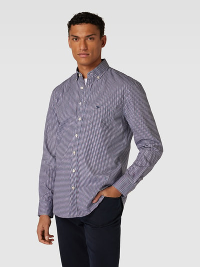 Fynch-Hatton Koszula casualowa o kroju slim fit z kołnierzykiem typu button down Ciemnoniebieski melanż 4