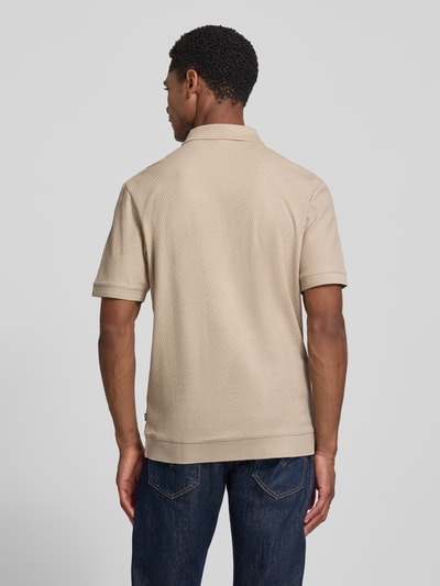 JOOP! COLLECTION Regular Fit Poloshirt mit Strukturmuster Modell 'Tibaris' Beige 5