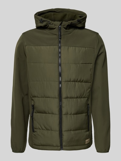 Blend Softshell-jack met doorgestikte naden, model 'EVIAN' Olijfgroen - 2