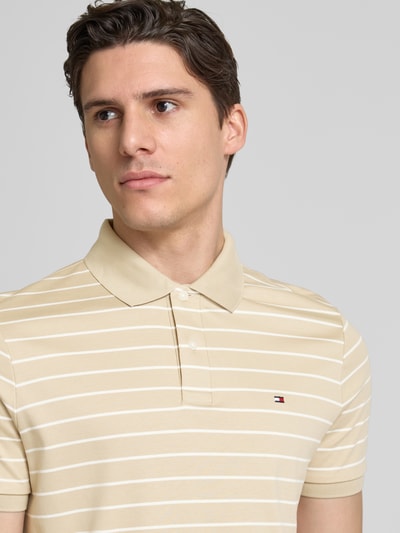 Tommy Hilfiger Regular Fit Poloshirt aus reiner Baumwolle Beige 3