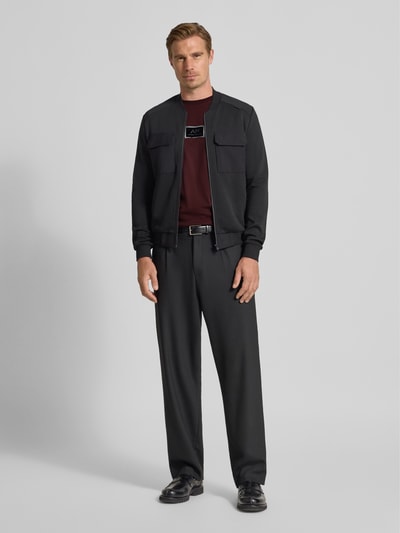 Antony Morato T-shirt met labelprint Bordeaux - 1