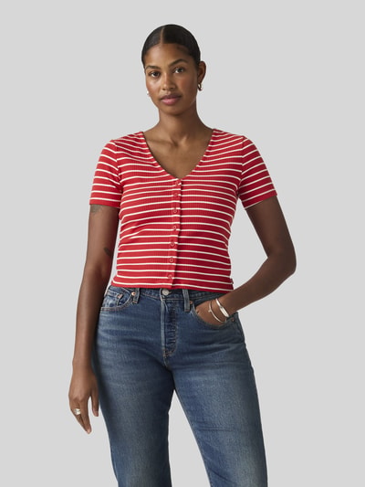 Levi's® Slim Fit T-Shirt aus Baumwoll-Mix Rot 4
