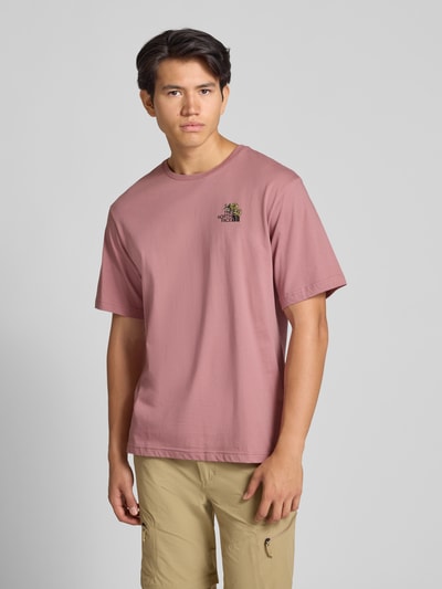 The North Face T-shirt z wyhaftowanym logo Brudnoróżowy 4