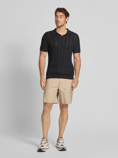 Knowledge Cotton Apparel Bermuda met Franse steekzakken Steengrijs - 1