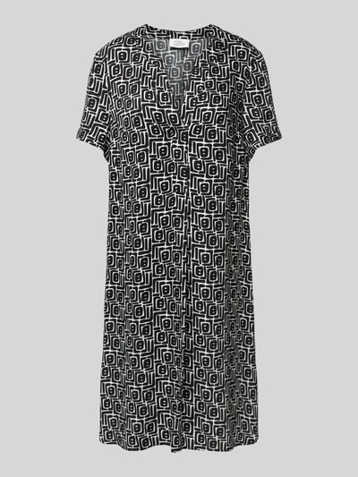 ROBE LÉGÈRE Knielanges Kleid mit Allover-Muster BLACK 2