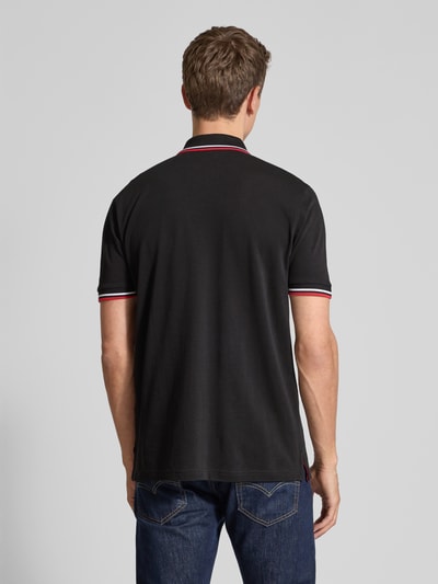 Christian Berg Men Poloshirt met labelstitching Zwart - 5