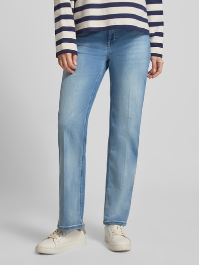 MAC Straight Fit Jeans aus Baumwoll-Mix Modelll 'LAURA TURN UP' Hellblau 4