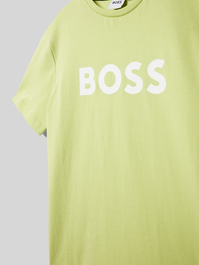 Boss T-shirt z okrągłym dekoltem Jasnozielony 2