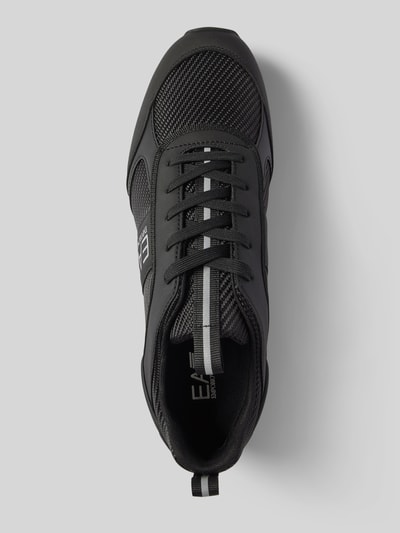 EA7 Emporio Armani Sneakers met treklus, model 'BLACK & WHITE CARBON' Zwart - 3