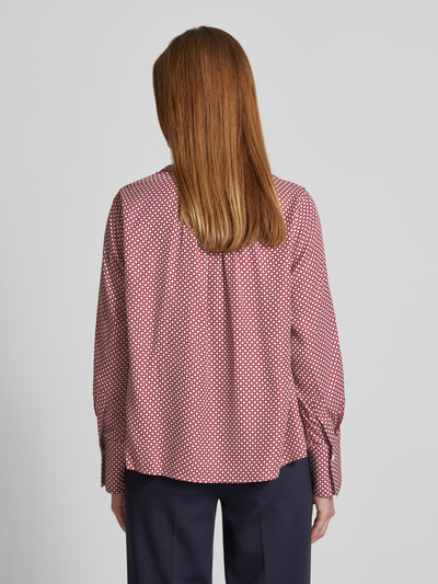 Tommy Hilfiger Regular fit blouse met V-hals Rood - 5