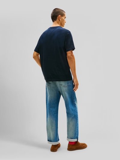 Tommy Hilfiger regular fit T-shirt van puur katoen Marineblauw - 5