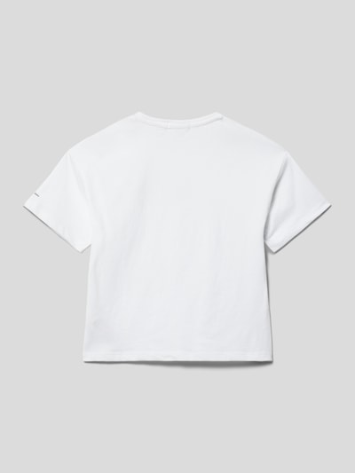 Calvin Klein Jeans T-Shirt mit Label-Print Modell 'BOXY' Weiss 3