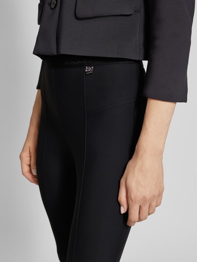 Marc Cain Stoffen broek met elastische band met logo Zwart - 3