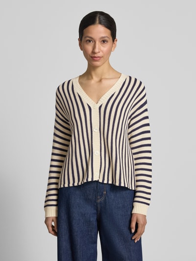 Weekend Max Mara regular fit gebreid vest van puur katoen model 'NICCHIA' Donkerblauw - 4