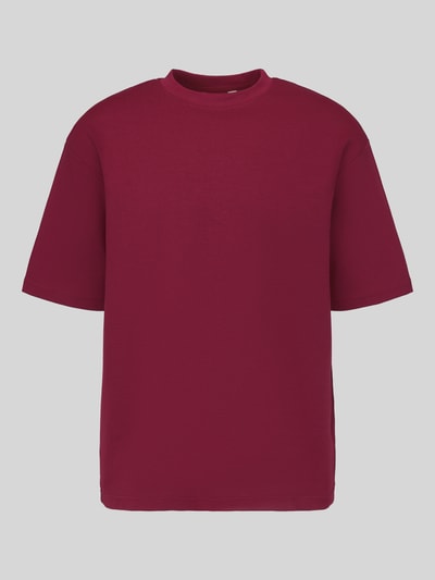 Selected Relaxed Fit T-Shirt mit Rundhalsausschnitt Modell 'OSCAR' Bordeaux 2