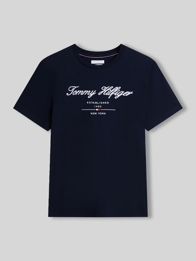 Tommy Hilfiger regular fit T-shirt van puur katoen Marineblauw - 2