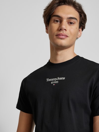 Tommy Jeans T-Shirt mit Label-Print Black 3