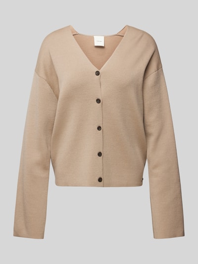 Calvin Klein Womenswear Wollen cardigan met extra brede schouders Beige - 2