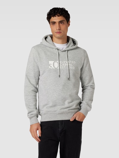 s.Oliver RED LABEL Hoodie met labelprint Lichtgrijs - 4