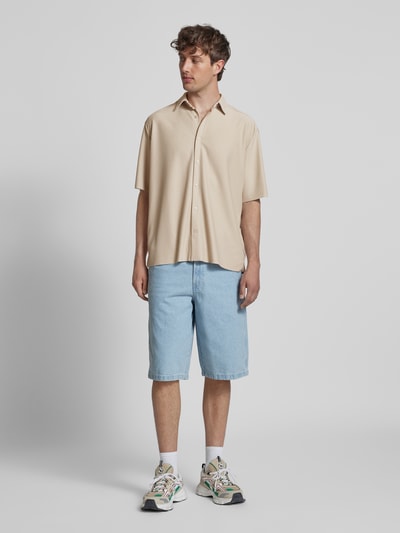 Only & Sons Relaxed Fit Freizeithemd mit 1/2-Arm Modell 'BOYY' Sand 1