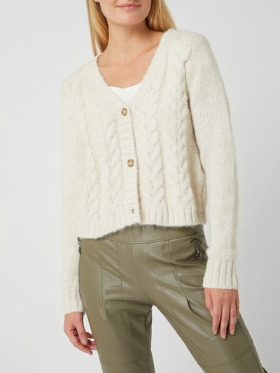 Vero Moda Cardigan met kabelpatroon, model 'Wine' Offwhite - 4